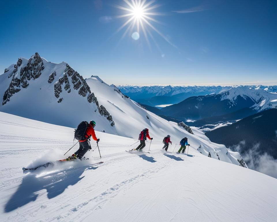 Heli skiing in British Columbia