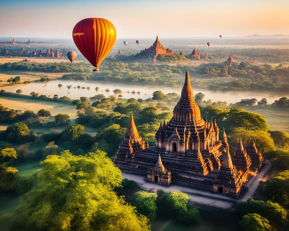 Luxe ballonvaart over de tempels van Bagan