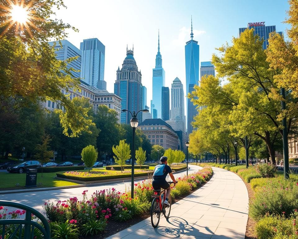 Stadsfietstocht langs architectonische hoogtepunten en parken