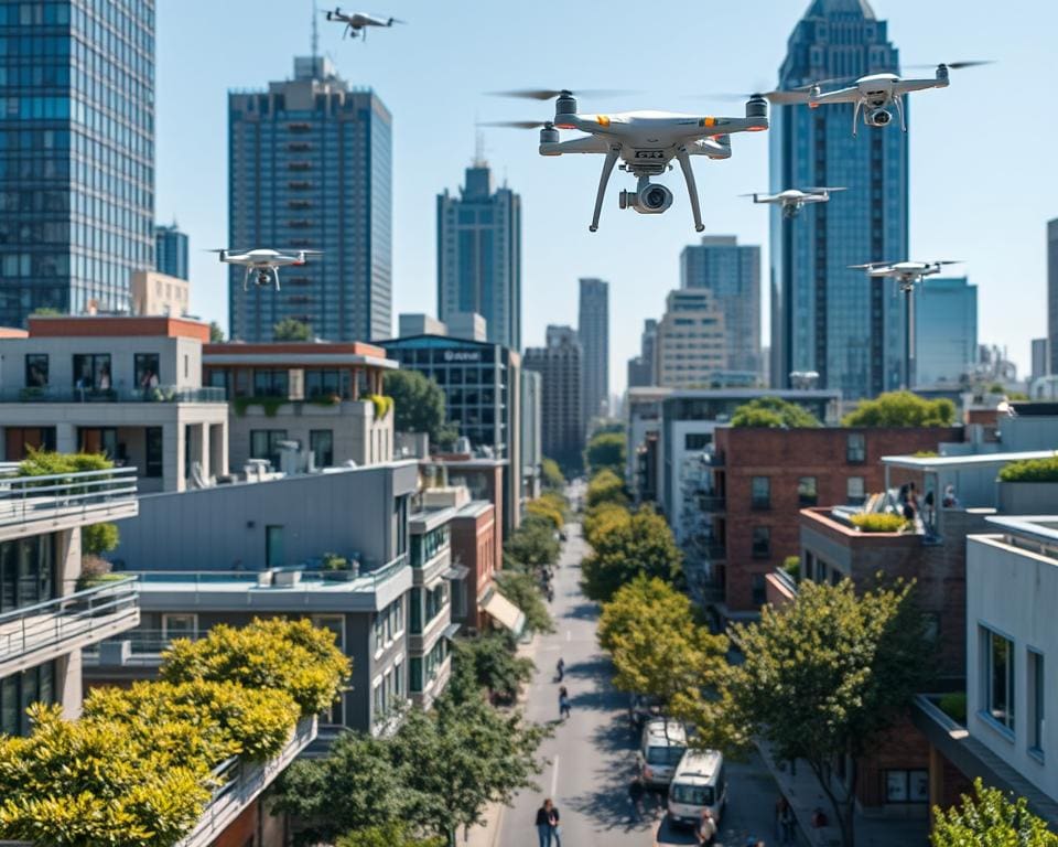 Wat zijn de voordelen van drones in pakketlevering in steden?